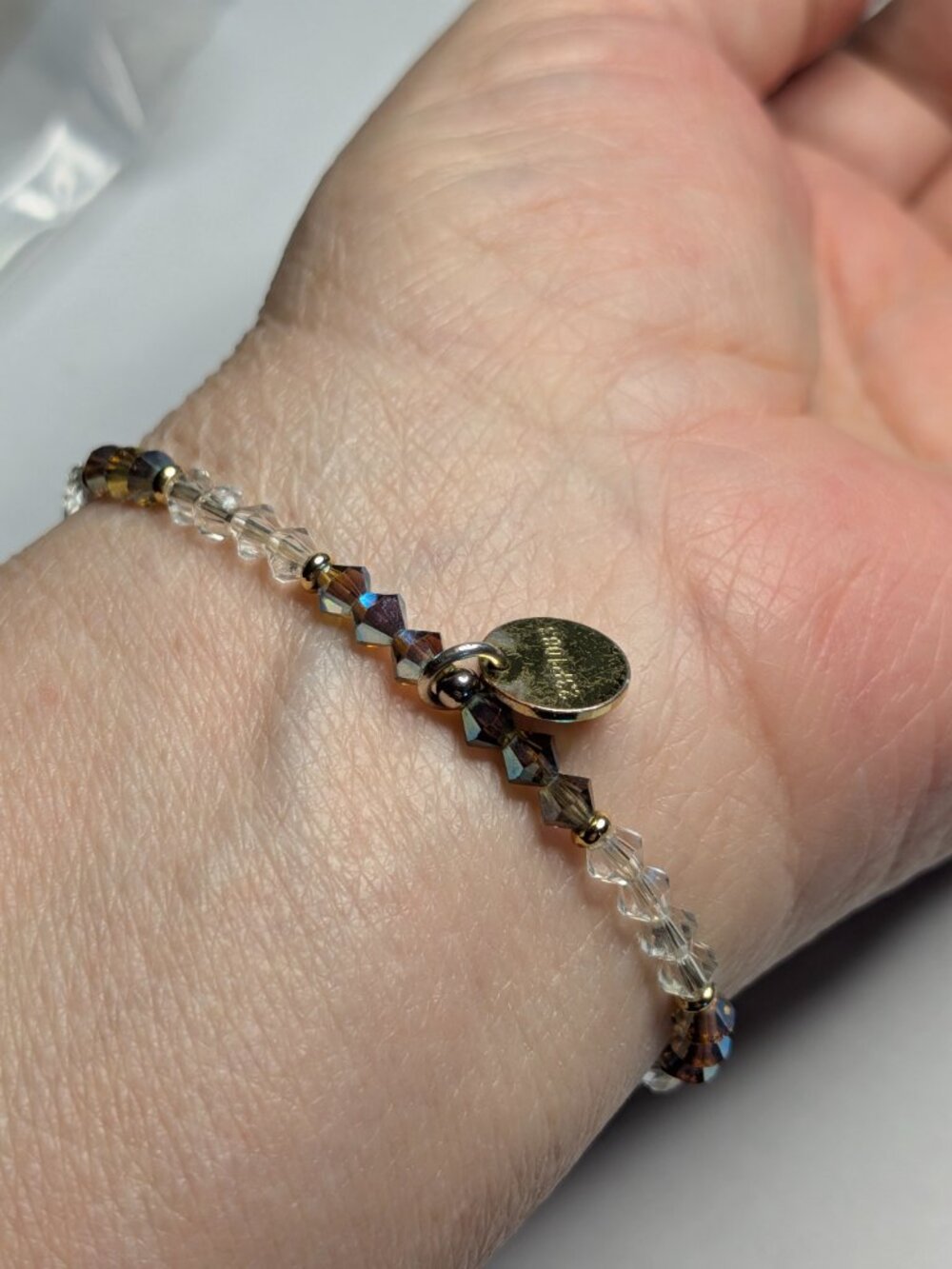 Little Words Project “Fearless” Crystal Beaded Stretch Bracelet - Picture 6 of 6